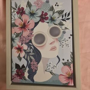 Floral Art Print with Sunglasses